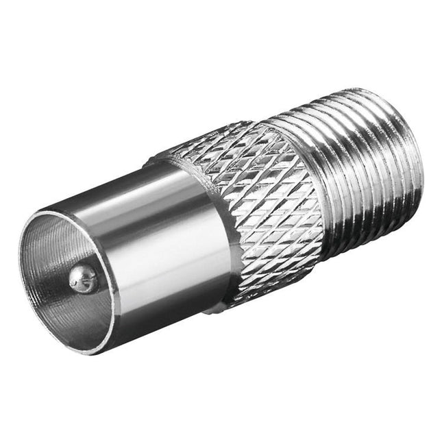 CW-F-CX-KF Coax adapter - Coax (m) naar F connector (v)