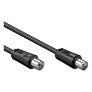 CX-7.5-ZW Coaxkabel - 7.5 meter - Coax (IEC) mannelijk naar vrouwelijk - Zwart