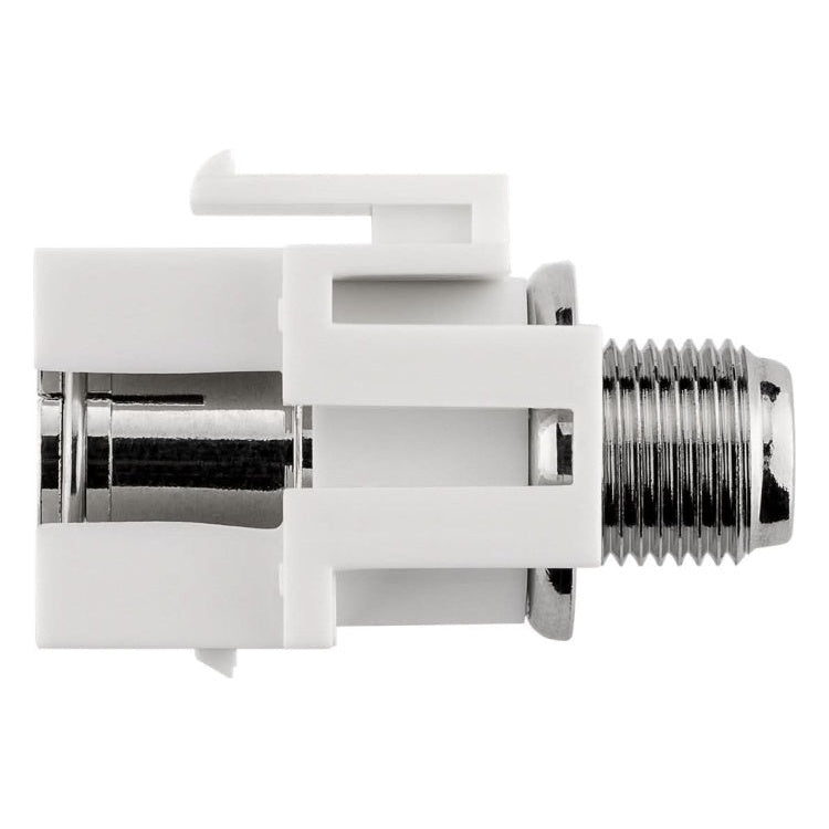 CX-GP-F-KS-WT F-connector naar Coax IEC vrouwelijk keystone - Gold-plated - Wit
