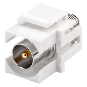 CX-GP-M-KS-WT F-connector naar Coax IEC mannelijk keystone - Gold-plated - Wit