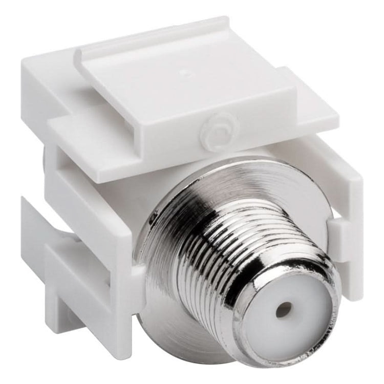 CX-GP-M-KS-WT F-connector naar Coax IEC mannelijk keystone - Gold-plated - Wit