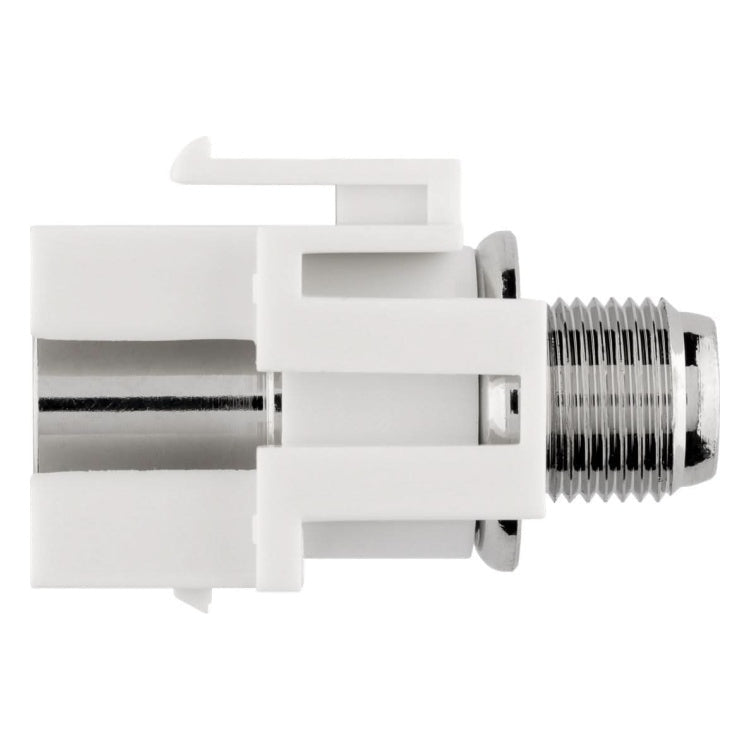 CX-GP-M-KS-WT F-connector naar Coax IEC mannelijk keystone - Gold-plated - Wit