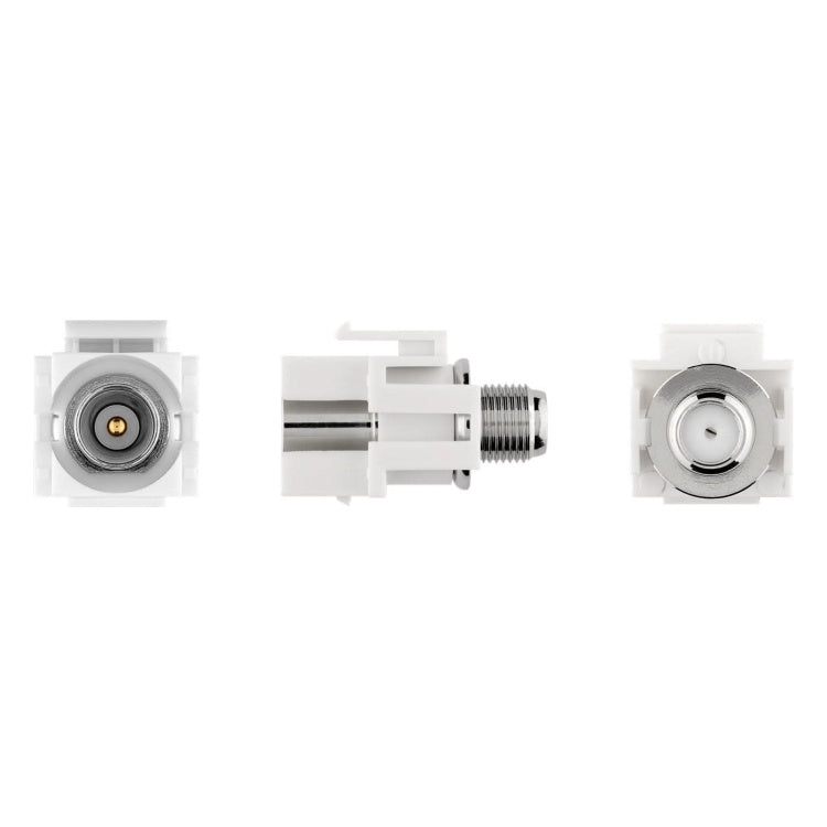 CX-GP-M-KS-WT F-connector naar Coax IEC mannelijk keystone - Gold-plated - Wit