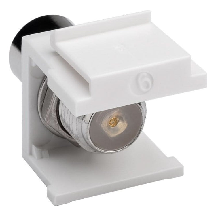 CX-M-KS-WT F-connector naar Coax IEC mannelijk keystone - Extern - Gold-plated - Wit