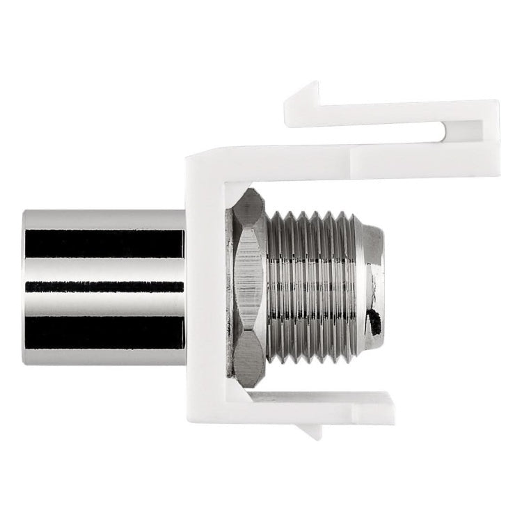 CX-M-KS-WT F-connector naar Coax IEC mannelijk keystone - Extern - Gold-plated - Wit