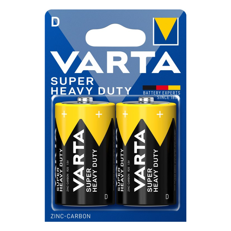 D-VRT-2-HD Varta  1,5 volt super Duty batterijen  -  2 stuks