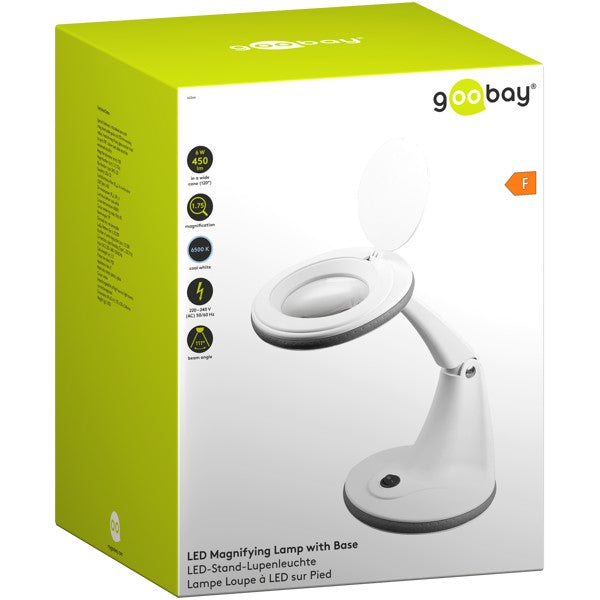 LED-Loeplamp met Tafelvoet – 6 W – 1,75x Vergroting – Wit