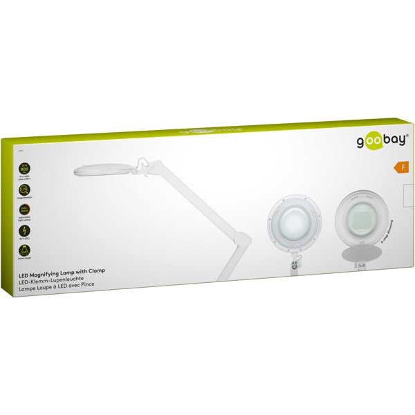 LED-Loeplamp met Tafelklem – Dimbaar – Instelbare Lichtkleur – 10 W – 1,75x Vergroting – Wit