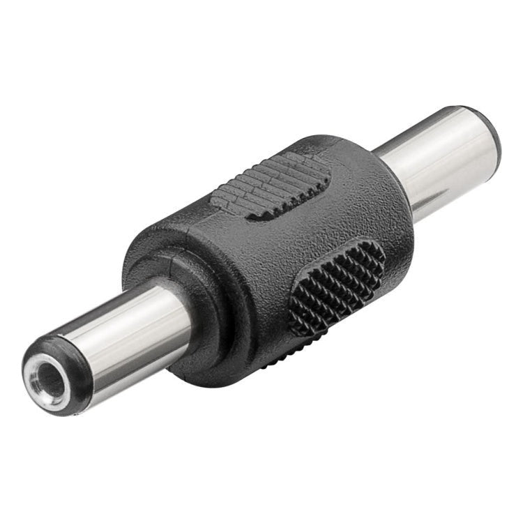 DC-5.5-2.1-KM koppelstuk - DC plug (m)-DC plug (m) - 5,5 mm x 2,1 mm - Zwart