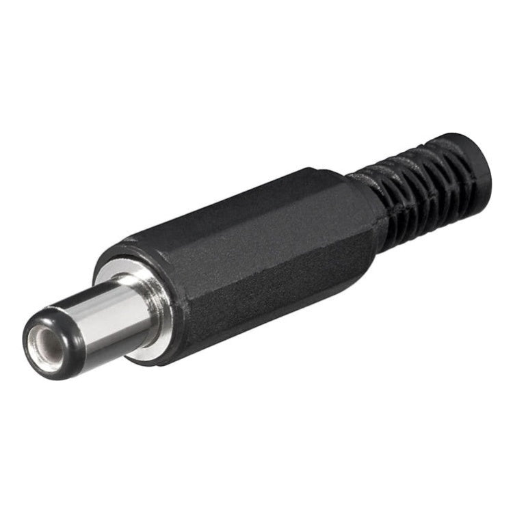 DC-5.5-2.1-m-SDL-9mm DC connector - 5,5 mm x 2,1 mm - Zwart - soldeerbaar