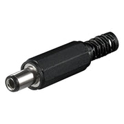 DC-5.5-2.5-m-SDL-9mm soldeerbare DC plug - 5,5 mm x 2,5 mm - Zwart - 9 mm lang