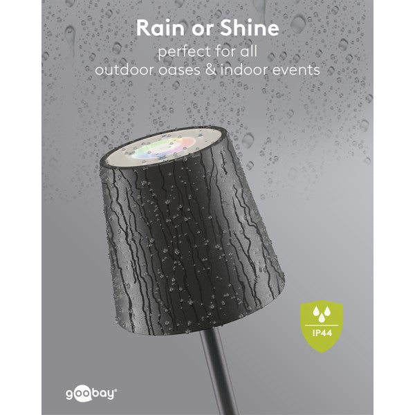 Draadloze LED-Tafellamp RGBW – 38 cm – Oplaadbaar – Zwart