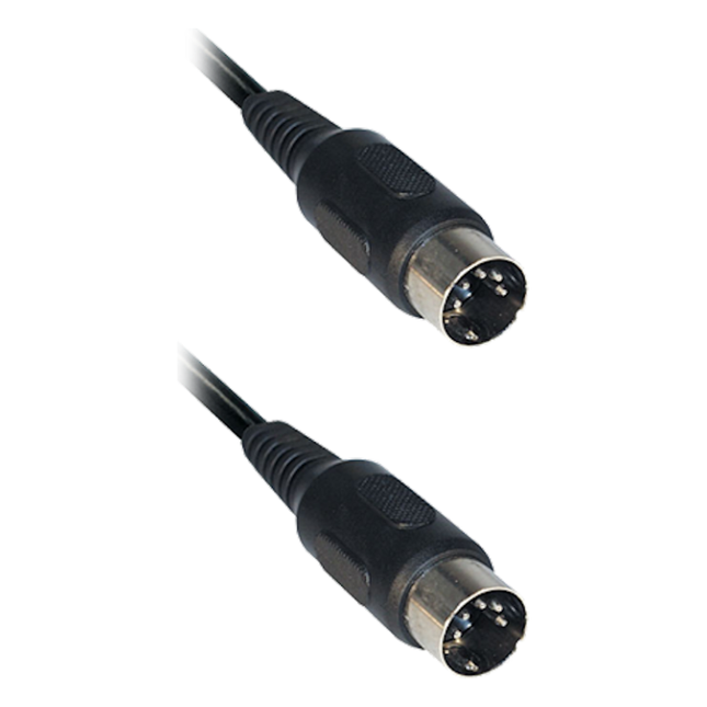 DIN-5-1.5 Din-5 pins audiokabel - 1,5 meter - Zwart
