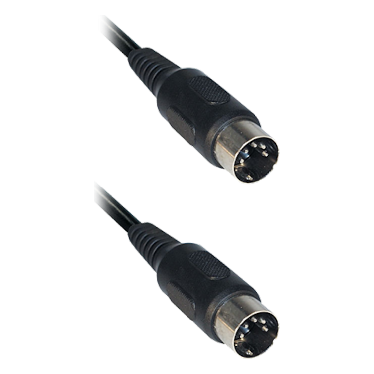 DIN-5-1.5 Din-5 pins audiokabel - 1,5 meter - Zwart
