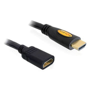 DL-HDMI-V-1.4-1 50 cm HDMI 1.4 verlengkabel - 4K/30 Hz - DeLock - Zwart