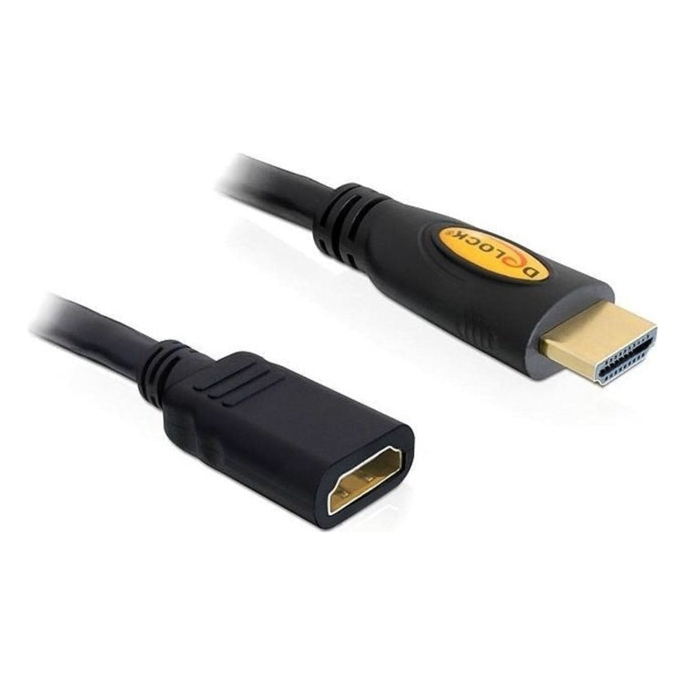 DL-HDMI-V-1.4-1 50 cm HDMI 1.4 verlengkabel - 4K/30 Hz - DeLock - Zwart