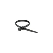 DL-KBLBNDR-160-4.8-10x kabelbinders - 10 stuks- eyelet bevestiging  - 160x4,8 mm - Zwart