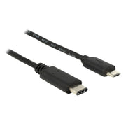 DL-USB2.0-MC-C-1 Delock Micro-USB naar USB-C verloopkabel - 1 meter - USB 2.0 - Zwart