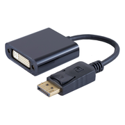DP-1.2-DVI DisplayPort naar DVI (24+5 pins) adapter - 15 cm - Zwart