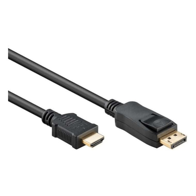 DP-1.2-HDMI-3 3 meter Displayport naar HDMI kabel - 4K/30Hz - Displayport 1.2 naar HDMI 1.4 - Goobay - Zwart