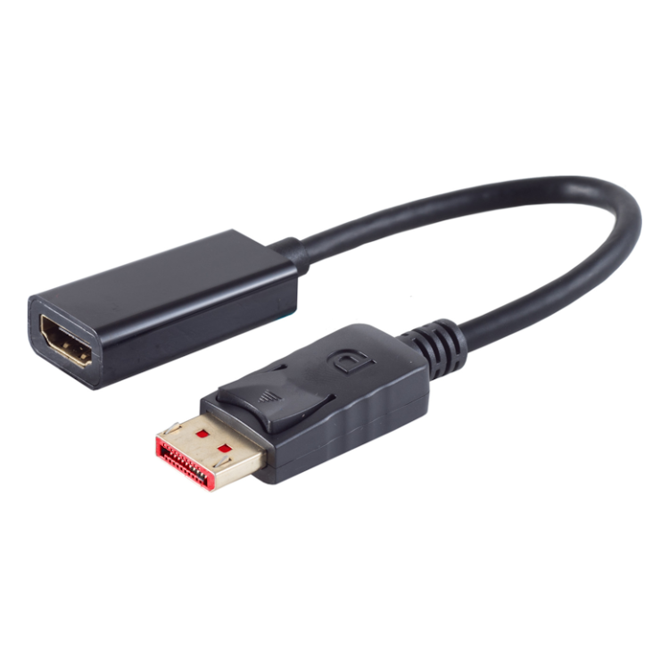 DP-1.4-HDMI 15 cm Displayport naar HDMI kabel - 4K/60Hz - Displayport 1.4 naar HDMI 2.0 - Zwart
