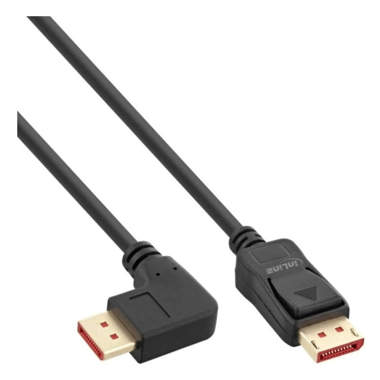 DP-1.4-HR-1 1 meter DisplayPort 1.4 kabel - 8K/60Hz - 100% koper - Haaks naar rechts - Zwart