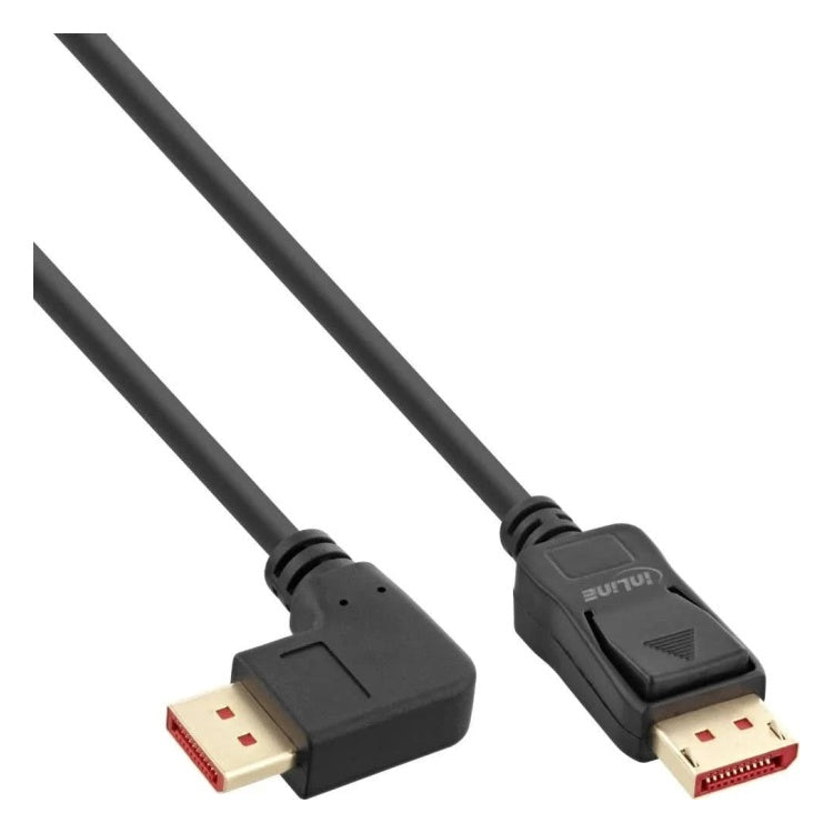 DP-1.4-HR-2 2 meter DisplayPort 1.4 kabel - 8K/60Hz - 100% koper - Haaks naar rechts - Zwart
