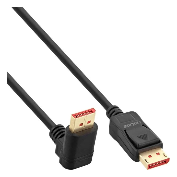 DP-1.4-HU-5 5 meter DisplayPort 1.4 kabel - 8K/60Hz - 100% koper - Haaks omhoog - Zwart