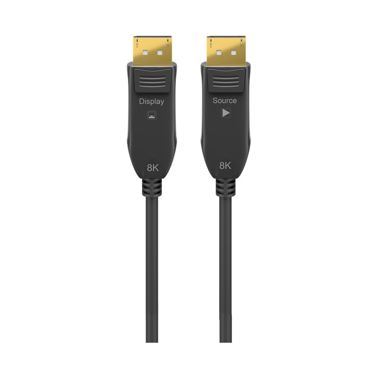 DP-2.0-AOC-10 10 meter Optische DisplayPort 2.0 kabel - 8K/60Hz - DisplayPort AOC - Zwart
