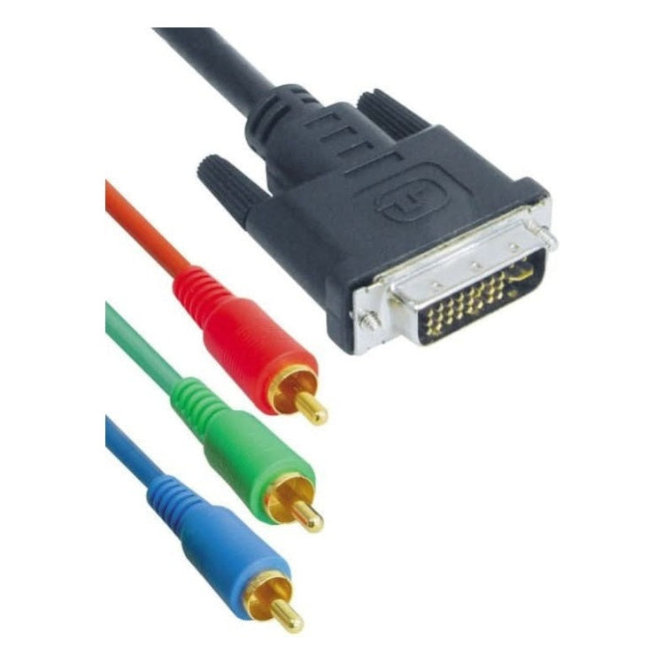 DVI-3RCA-10 10 meter DVI naar RGB verloopkabel - 3x 5mm Cinch(RCA) stekker