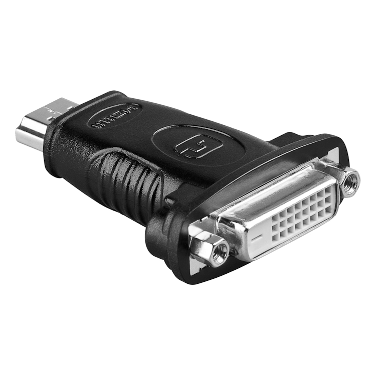 DVI-DF-HDMI-NKL HDMI naar female DVI-D met Dual Link adapter - Vernikkeld