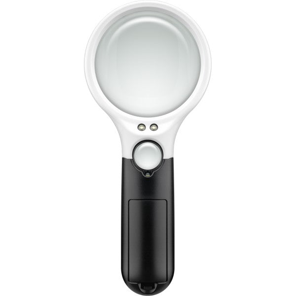 LED-Leesloep met Verlichting – 1,75x en 12,25x Vergroting – Wit/Zwart