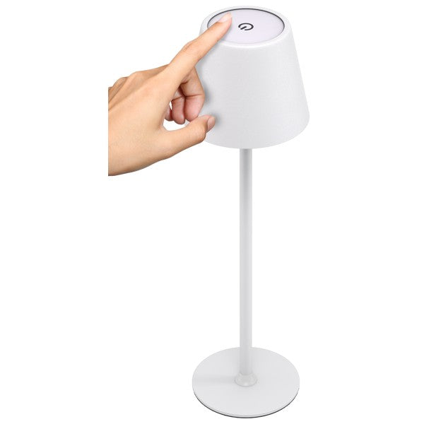 Draadloze LED-Tafellamp – 37,5 cm – Warm Wit – Dimbaar – Wit