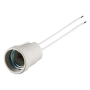 E27-FIT 15 cm - E27-lampfitting met dubbele kabel, keramisch - 100 W / 250 V AC