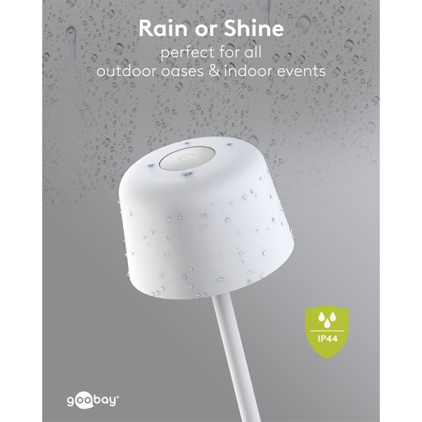 Draadloze LED-Tafellamp – 25 cm – Warm Wit – 3 Helderheidsstanden – Wit