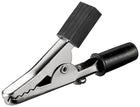 Krokodillenklem - Alligator clip met schroef - Zwart - 45 mm