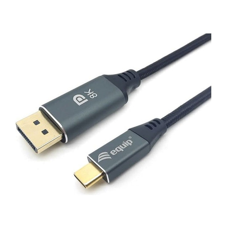 EQ-133421 1 meter USB C naar DisplayPort kabel - 8K/60Hz - Zwart
