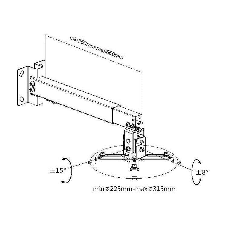 EQ-650703 Equip projector muur- en plafondbeugel - Wit
