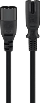 2 meter C7 verlengkabel - type C7/C8 2 x 0.75 mm² - Zwart