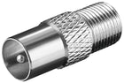 Coax adapter - Coax (m) naar F connector (v)