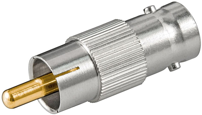 BNC verloop - RCA male naar BNC female - Gold-plated