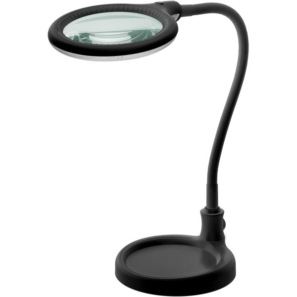 LED-Loeplamp 2-in-1 met Tafelvoet en Klem – 6 W – 1,75x Vergroting – Zwart