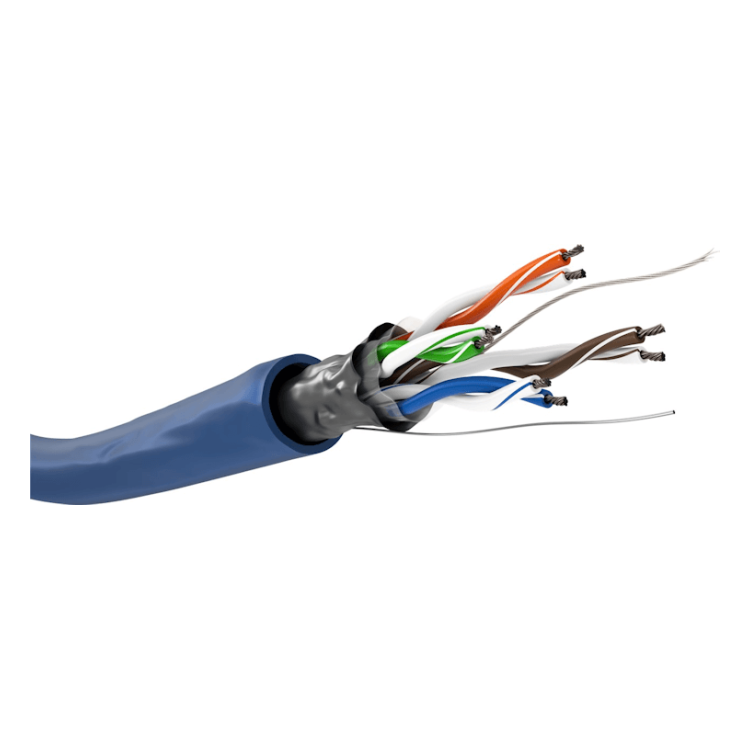 FU-ST-C5A-R-100-BL 100 meter Cat 5e F/UTP netwerkkabel op rol - Blauw- Soepel