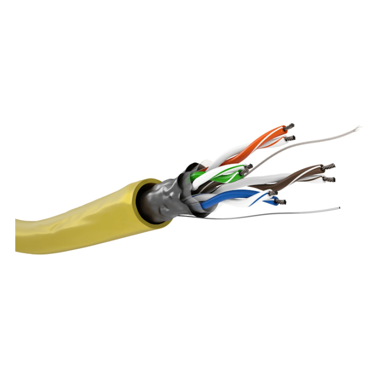 FU-ST-C5A-R-100-GL 100 meter Cat 5e F/UTP netwerkkabel op rol - Geel - Soepel