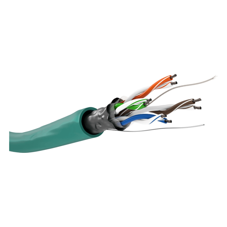 FU-ST-C5A-R-100-GR 100 meter Cat 5e F/UTP netwerkkabel op rol - Groen - Soepel