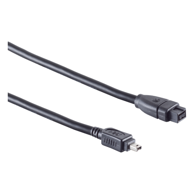 FW-9/4-1 FireWire kabel 4 pins naar 9 pins - IEEE 1394a naar IEEE 1394b - FireWire 400/800 - 1 meter