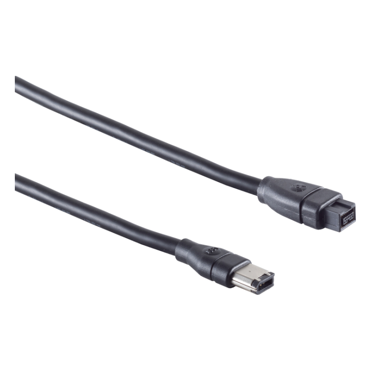 FW-9/6-5 FireWire kabel 6 pins naar 9 pins - IEEE 1394 naar IEEE 1394b - FireWire 400/800 - 5 meter