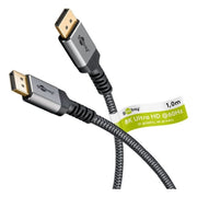 GBP-DP-1.4-2 2 meter Premium DisplayPort (m) - DisplayPort (m) - 8K/60Hz - 100% koper - Verguld - Grijs