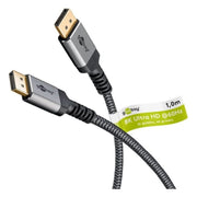 GBP-DP-1.4-3 5 meter Premium DisplayPort (m) - DisplayPort (m) - 8K/60Hz - 100% koper - Verguld - Grijs