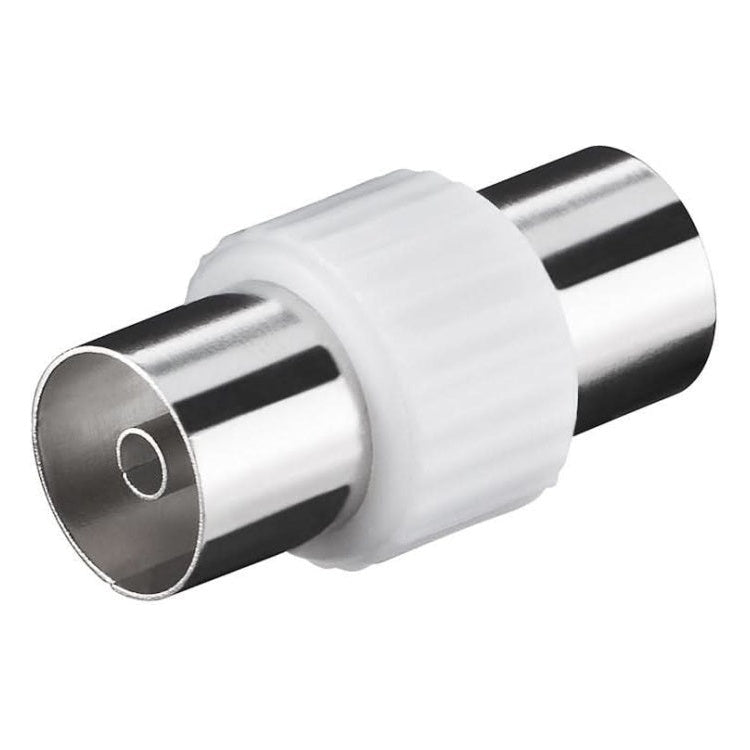 GK-01013 Coaxiale Adapter - Coax Vrouwelijk > Coax Vrouwelijk - Kunststof Huls - Metaal